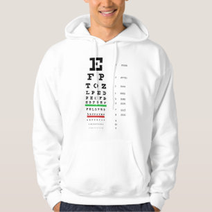 Snellen Eye Chart Hooded Sweatshirt