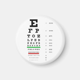 Snellen Eye Chart Magnet