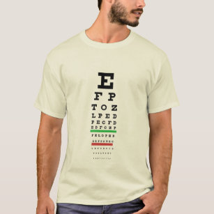 Snellen Eye Chart Shirt
