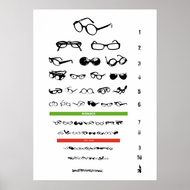 Snellen glasses poster (Front)