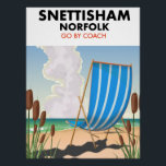 Snettisham Norfolk beach poster<br><div class="desc">Snettisham Norfolk beach poster in a beautiful vintage style.</div>