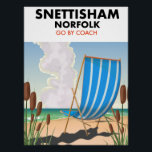 Snettisham Norfolk beach poster<br><div class="desc">Snettisham Norfolk beach poster in a beautiful vintage style.</div>