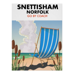 Snettisham Norfolk beach poster