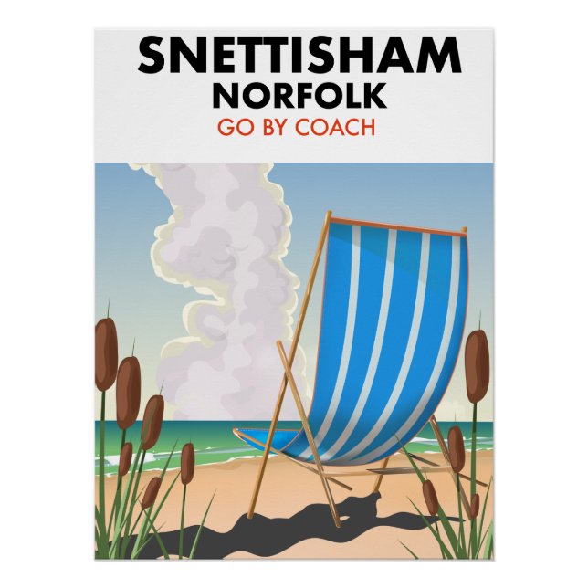 Snettisham Norfolk beach poster (Front)