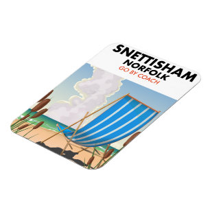 Snettisham Norfolk beach poster Magnet