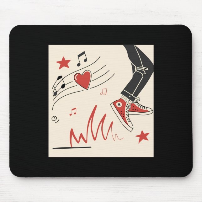 Snicker Music Colourful Expressive Digital Art Ill Mouse Pad (Front)