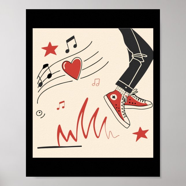 Snicker Music Colourful Expressive Digital Art Ill Poster (Front)