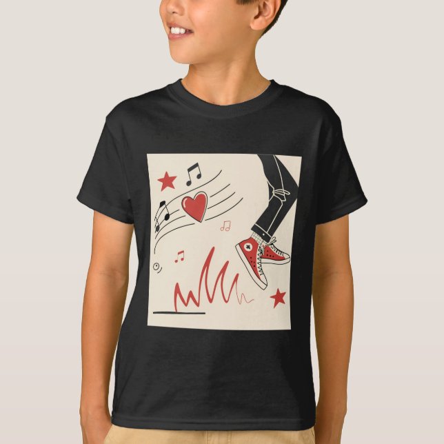 Snicker Music Colourful Expressive Digital Art Ill T-Shirt (Front)