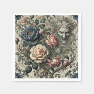 Snide Remarks – Gothic Floral Grotesque Napkin