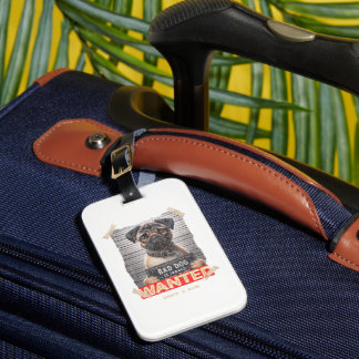 Sniff & Run Pug: Adorable Fugitive on the Loose! Luggage Tag