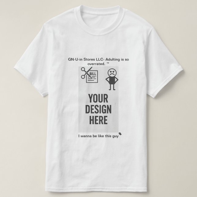 “Snip the Stress” X Bills Customisable T-Shirt (Design Front)