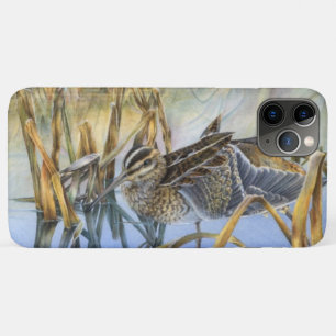 Snipe bird art winter morning iphone case