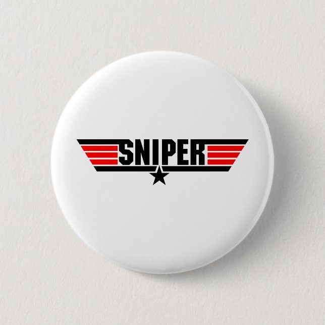Sniper 6 Cm Round Badge (Front)