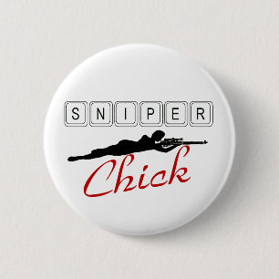 Sniper Chick 6 Cm Round Badge