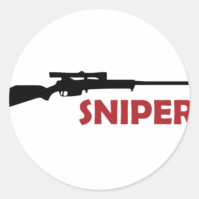 **SNIPER** CLASSIC ROUND STICKER (Front)