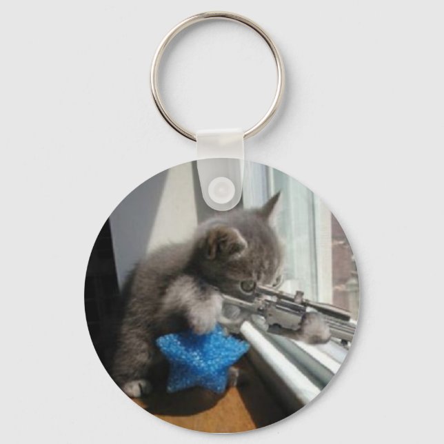 SNIPER KITTY KEY RING (Front)