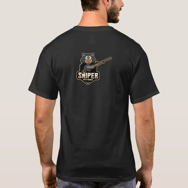 Sniper Kitty  T-Shirt (Back)