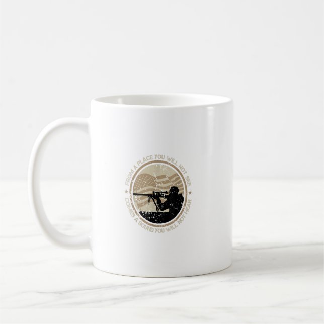 Sniper Military Sharpshooter Usa You Will Not See  Coffee Mug (Left)