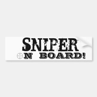 SNIPER ON BOARD! Funny Bumper Sticker