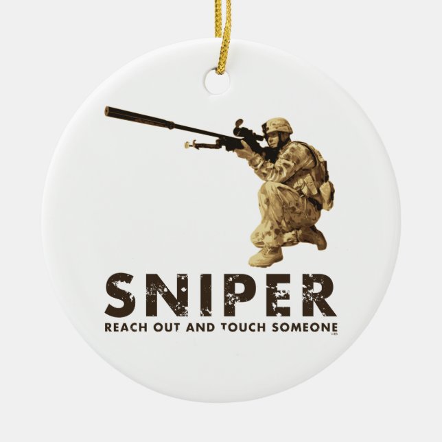 Sniper - Reach Out Ceramic Tree Decoration (Front)