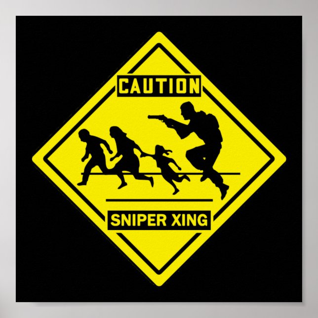 Sniper Xing - Wall / Door Sign (Front)