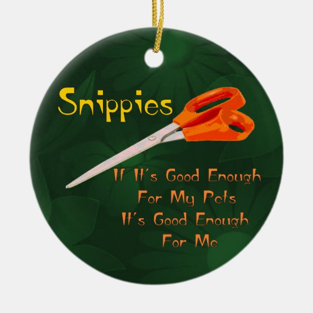 Snippies Ceramic Tree Decoration (Front)