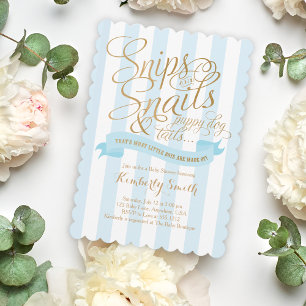 Snips and Snails Baby Boy Baby Shower Invitation