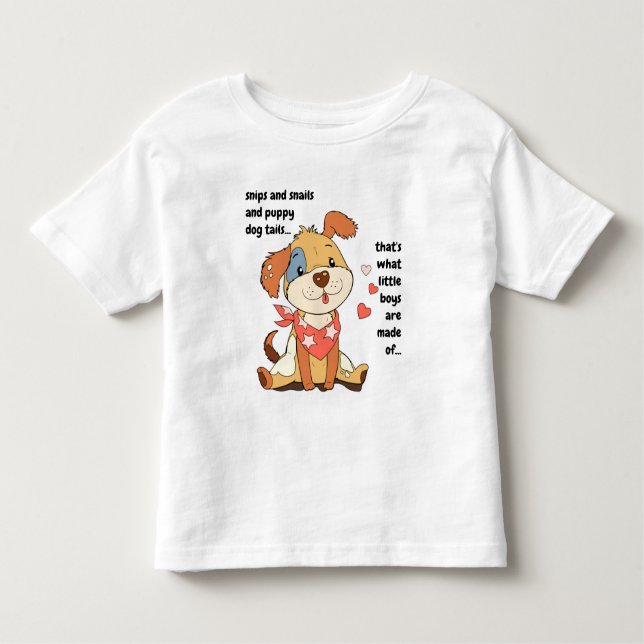 snips and snails...cute bandanna puppy toddler T-Shirt (Front)