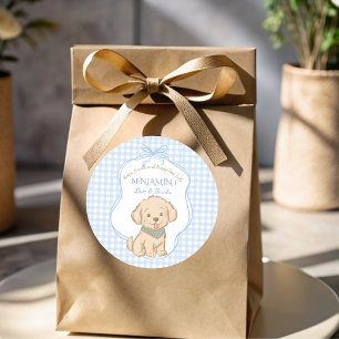 Snips, Snails, and Puppy Dog Tails vintage party Classic Round Sticker