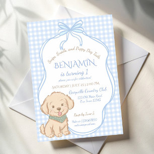 Snips, Snails, and Puppy Dog Tails vintage party Invitation