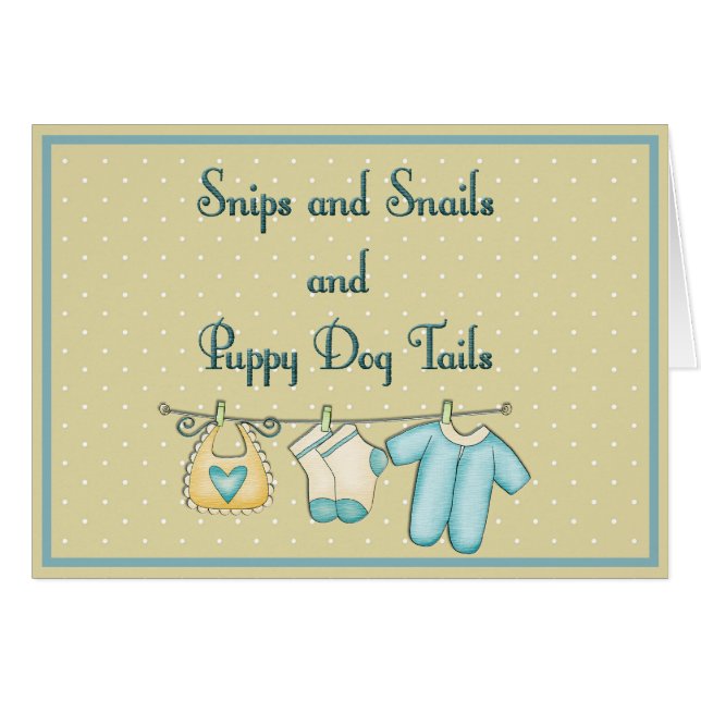 Snips Snails  Puppy Dog Tails Baby Shower  (Front Horizontal)