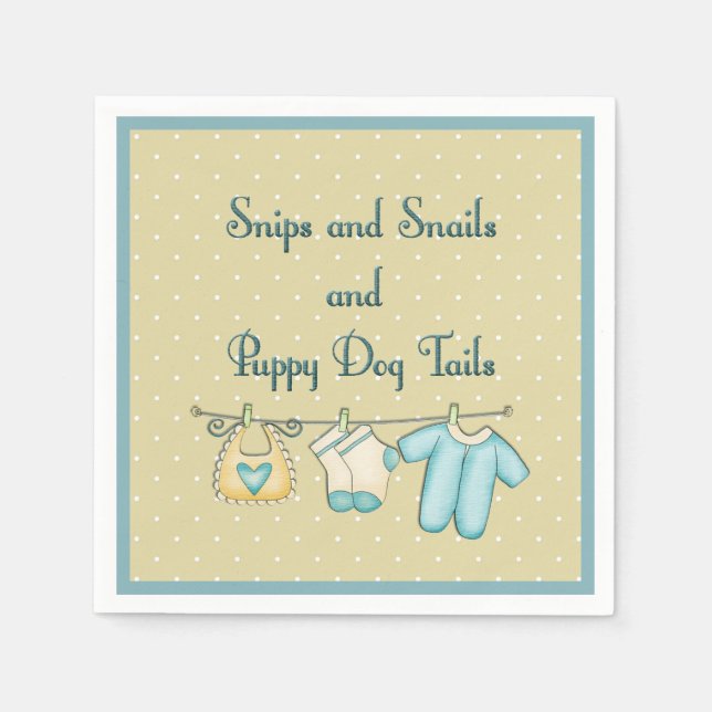 Snips Snails Puppy Dog Tails With Baby Clothes Napkin (Front)