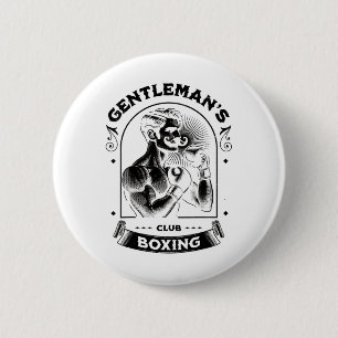 #snirt Gentleman's Boxing Club Retro With Box Boxe 6 Cm Round Badge