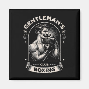 #snirt Gentleman's Boxing Club Retro With Box Boxe Magnet