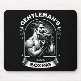 #snirt Gentleman's Boxing Club Retro With Box Boxe Mouse Pad