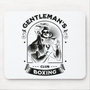 #snirt Gentleman's Boxing Club Retro With Box Boxe Mouse Pad
