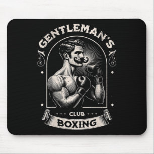 #snirt Gentleman's Boxing Club Retro With Box Boxe Mouse Pad