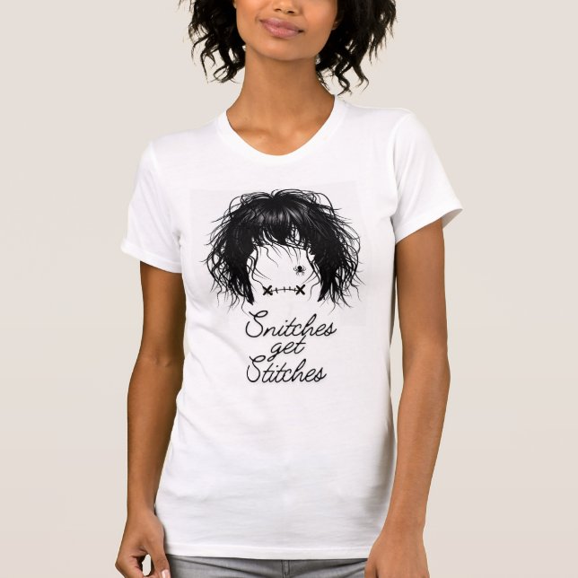 Snitches get Stitches Halloween Tee (Front)