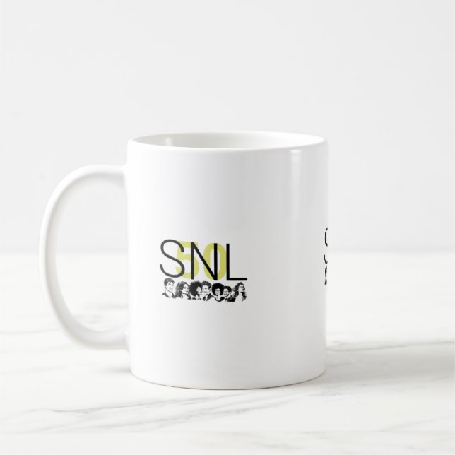 snl 50th aniversary tribute coffee mug (Left)