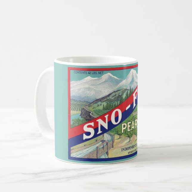 Sno-Fed Pears Mug (Front Left)