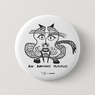 Snod Rat: An Anxious Percalot 6 Cm Round Badge