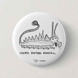 Snod Rat: Greater Bearded Racketail 6 Cm Round Badge