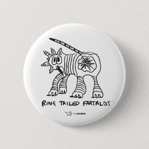 Snod Rat: Ring Tailed Fartalot 6 Cm Round Badge