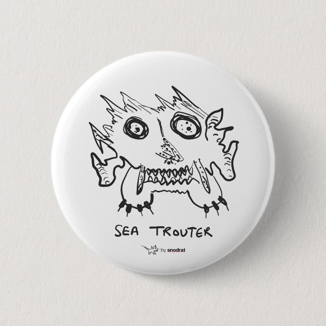 Snod Rat: Sea Trouter 6 Cm Round Badge (Front)