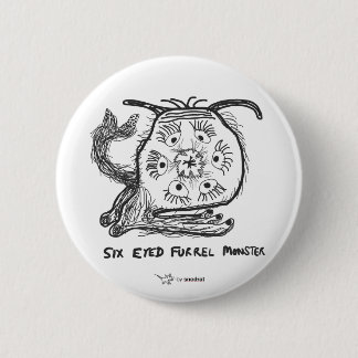 Snod Rat: Six Eyed Furrel Monster 6 Cm Round Badge