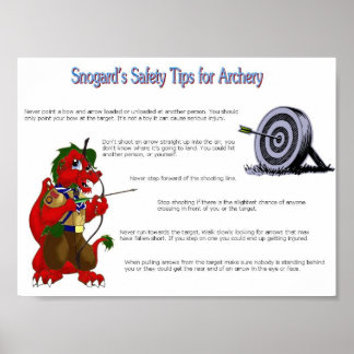 Snogard's Safety Tips for Archery Poster