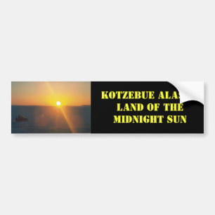 snogo sun, KOTZEBUE ALASKALAND OF THEMIDNIGHT SUN Bumper Sticker