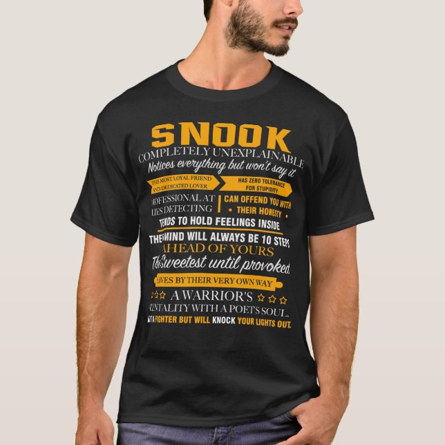 SNOOK completely unexplainable T-Shirt (Front)