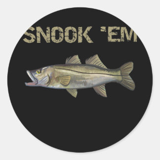 Snook 'Em Snook Fishing Common Snook  Classic Round Sticker