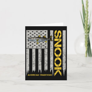 Snook Fisherman - Vintage Style American Flag Snoo Card